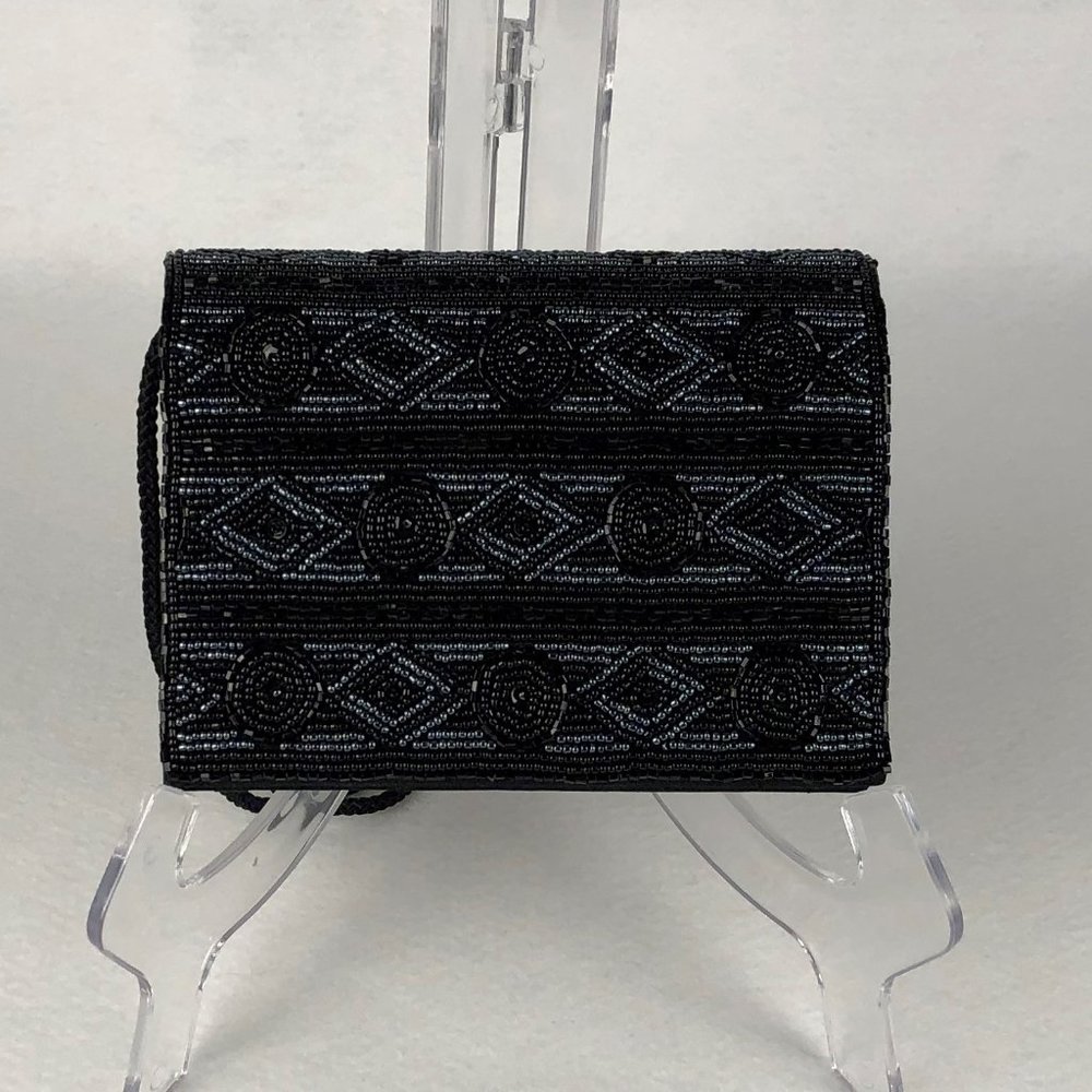 💐2 for $15 NWOT Black/Silver Beaded Evening Bag
